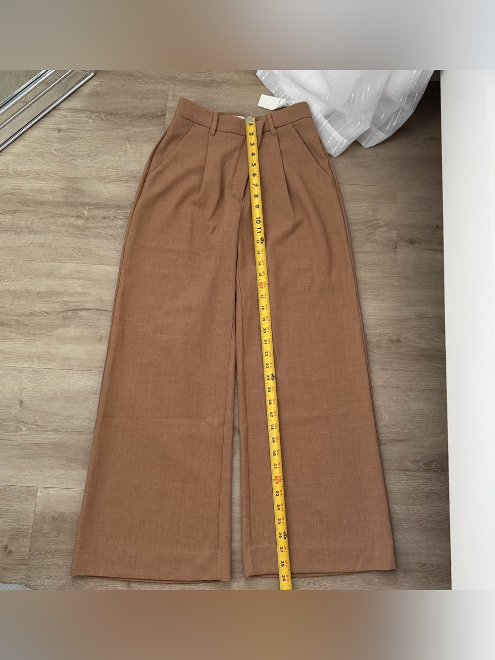 Abercrombie and Fitch Crossover Tailored Ultra Wide Leg Pants in the Brown - Picture 4 of 11
